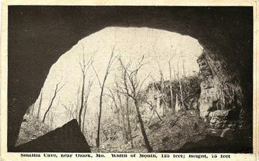 Smallin Cave 1924 postcard